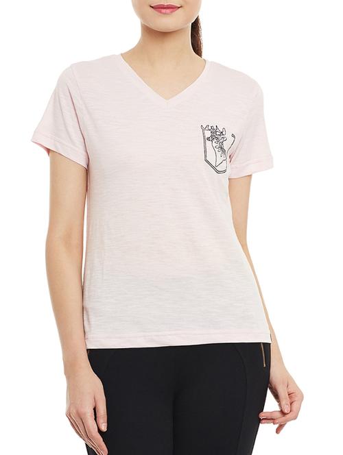 light pink cotton regular tee - 13041483 - Very Small Image - 1