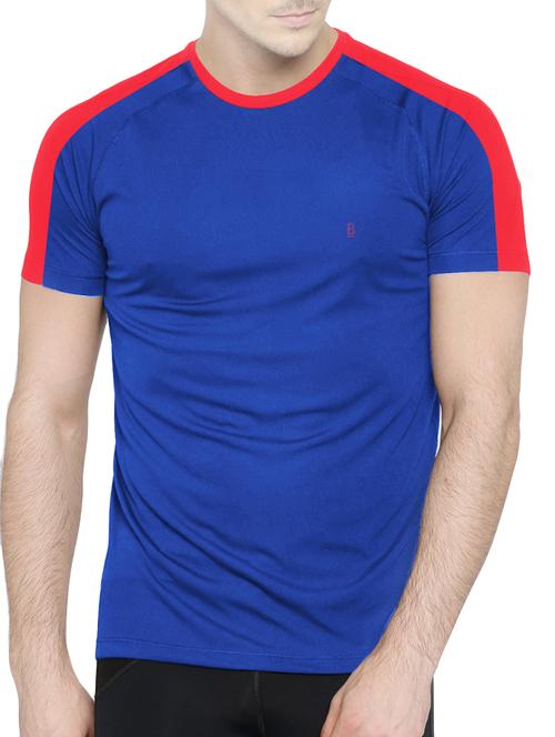 royal blue and red polyester t-shirt - 13042841 - Very Small Image - 1
