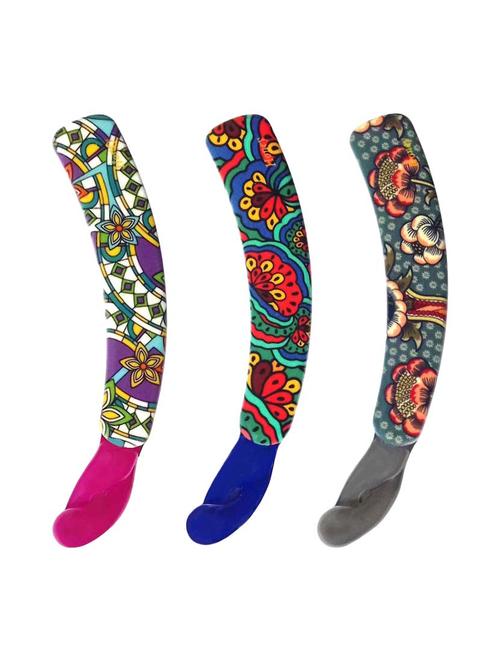 combo of 3 multicolour banana hair clips - 13045350 - Very Small Image - 1