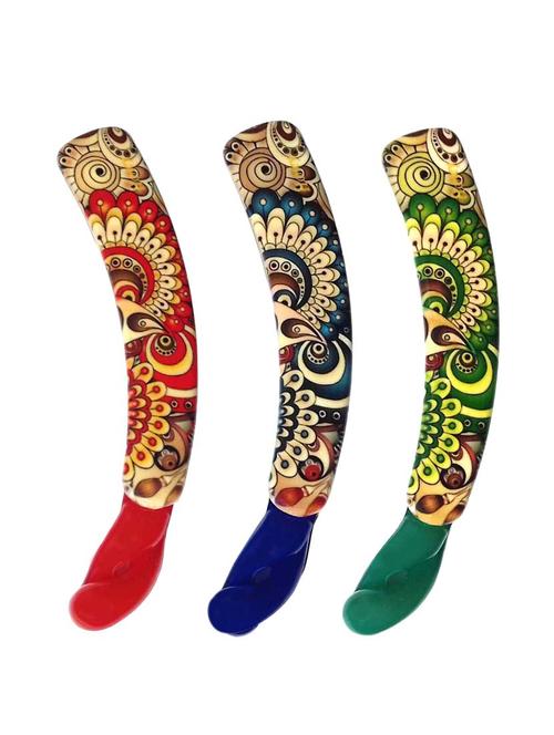 combo of 3 multicolour banana hair clips - 13045353 - Very Small Image - 1