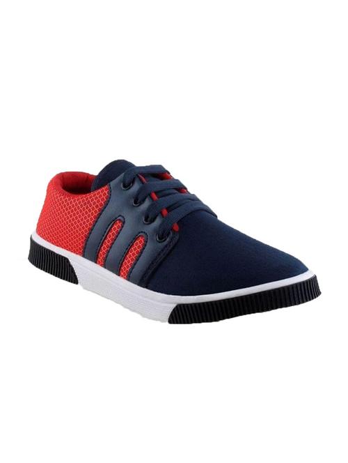red, blue lace up casual shoe - 13048235 - Very Small Image - 1