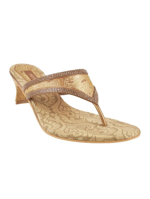gold open thong sandal - 13050899 - Very Small Image - 1