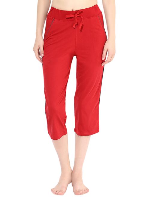 red cotton capri - 13051855 - Very Small Image - 1