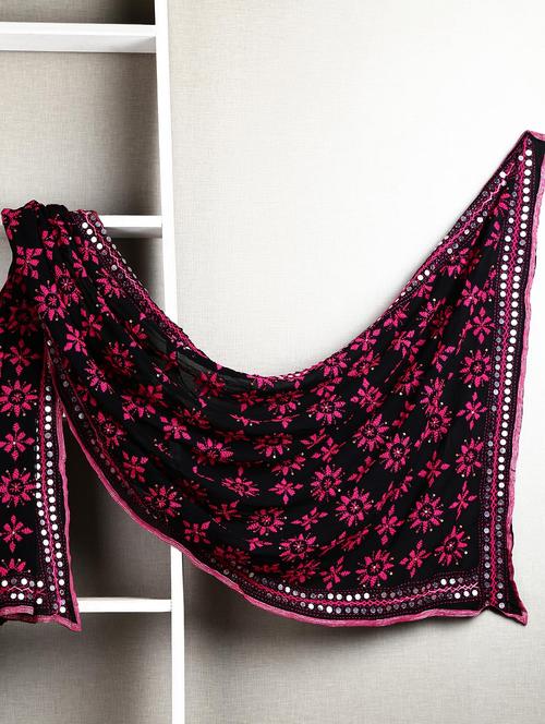 black georgette dupatta - 13052116 - Very Small Image - 1