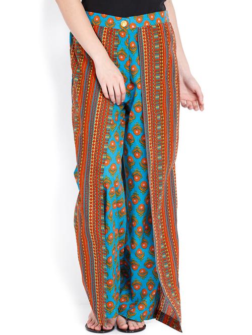 multi colored cotton trouser - 13053121 - Very Small Image - 1