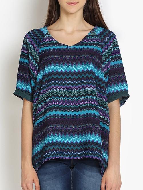 blue printed top - 13053226 - Very Small Image - 1
