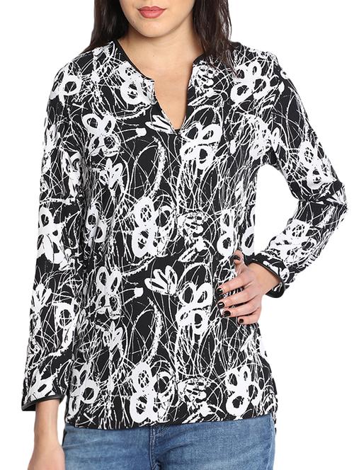 black polyester regular top - 13053237 - Very Small Image - 1