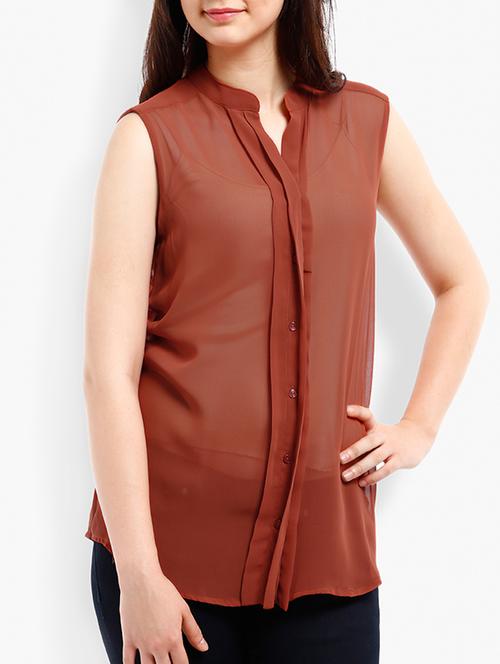 button placket overlap detail shirt - 13053261 - Very Small Image - 1