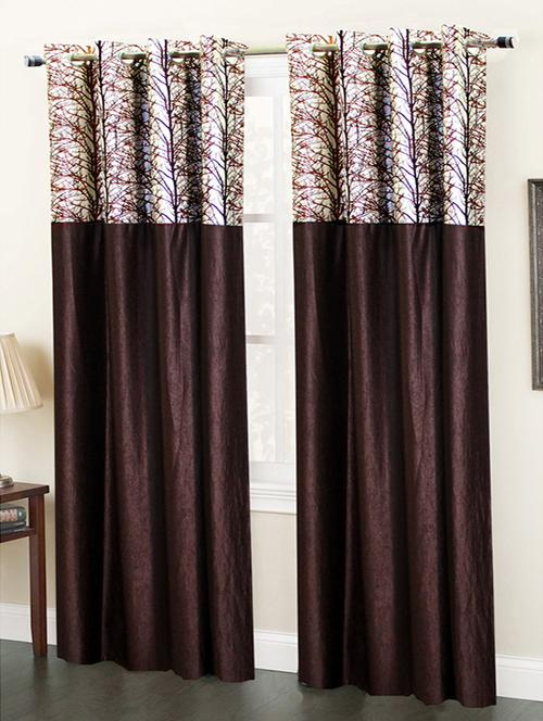 homefab india set of 2 stylish polyester coffee window curtain - 5 ft - 13054909 - Very Small Image - 1