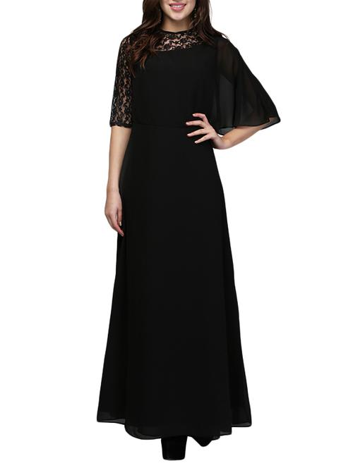 laced panel maxi dress - 13056276 - Very Small Image - 1