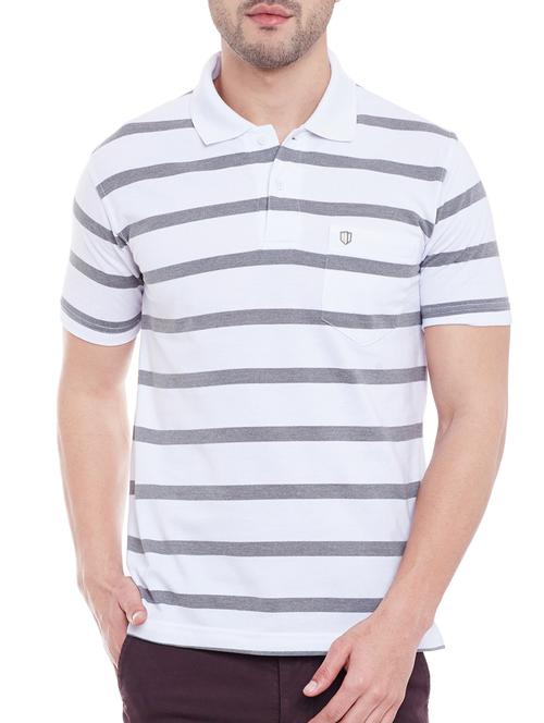 white cotton striped t-shirt - 13056489 - Very Small Image - 1