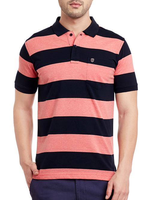 pink cotton striped t-shirt - 13056499 - Very Small Image - 1