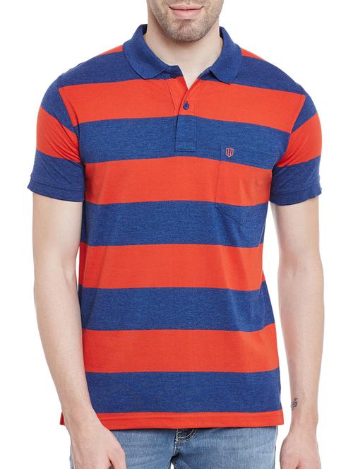 orange cotton striped t-shirt - 13056500 - Very Small Image - 1
