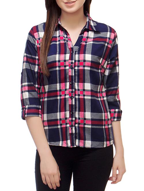 blue checkered shirt - 13057650 - Very Small Image - 1