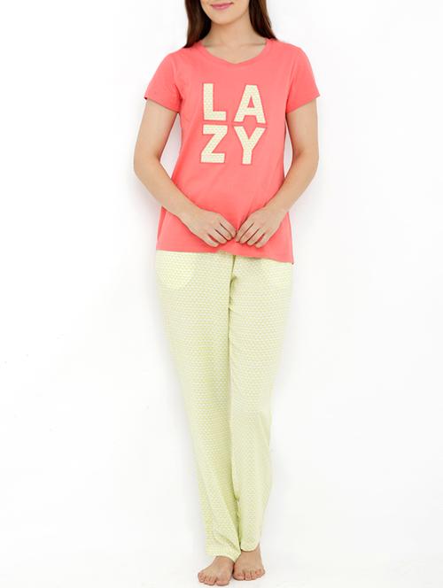 multi colored cotton pyjama set nightwear - 13059360 - Very Small Image - 1