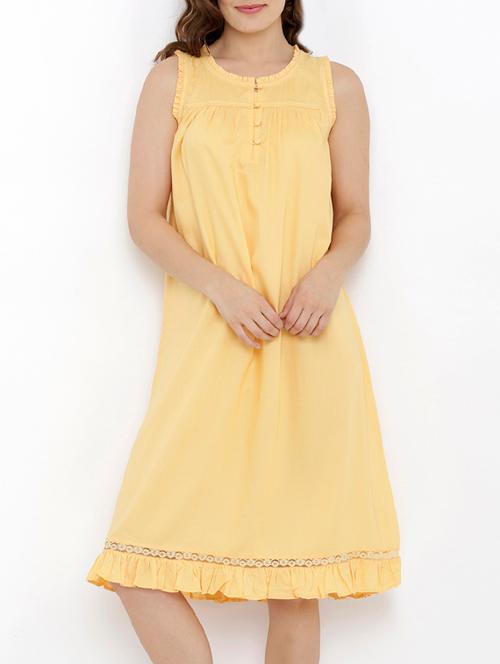 yellow rayon dress - 13059433 - Very Small Image - 1