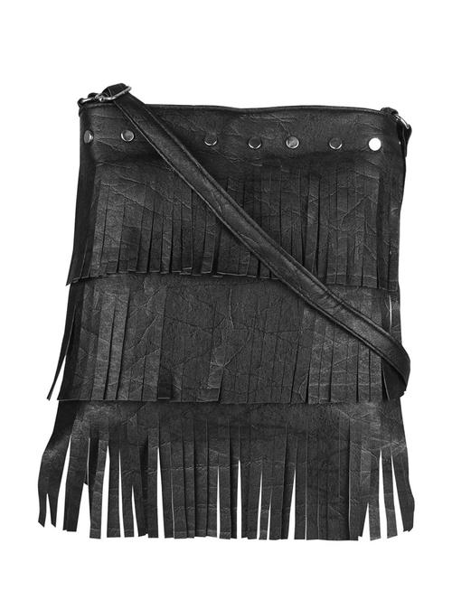 black leatherette sling bag - 13060630 - Very Small Image - 1