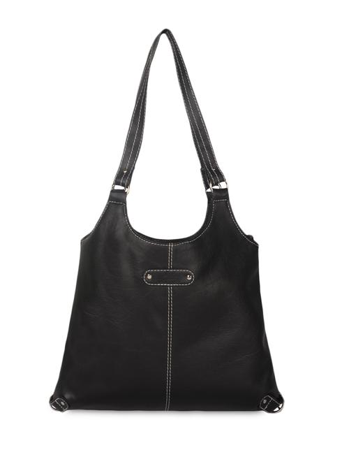 solid black leatherette handbag - 1306107 - Very Small Image - 1
