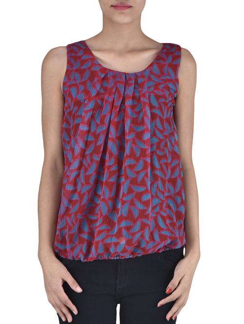 red and blue printed top - 1306536 - Very Small Image - 1