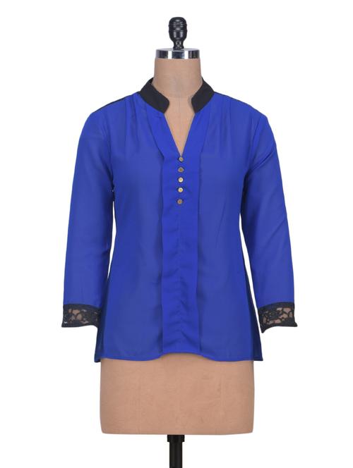 blue net plain top - 1306643 - Very Small Image - 1