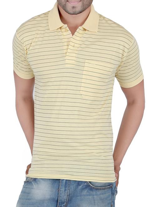 yellow cotton striped t-shirt - 13066778 - Very Small Image - 1