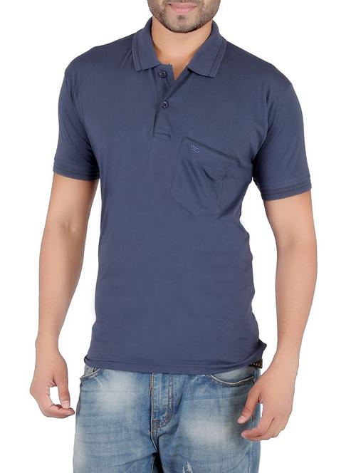 dark blue solid t-shirt - 13066779 - Very Small Image - 1