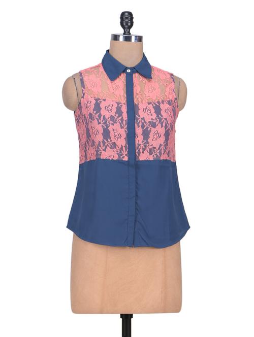 blue and net top - 1306679 - Very Small Image - 1