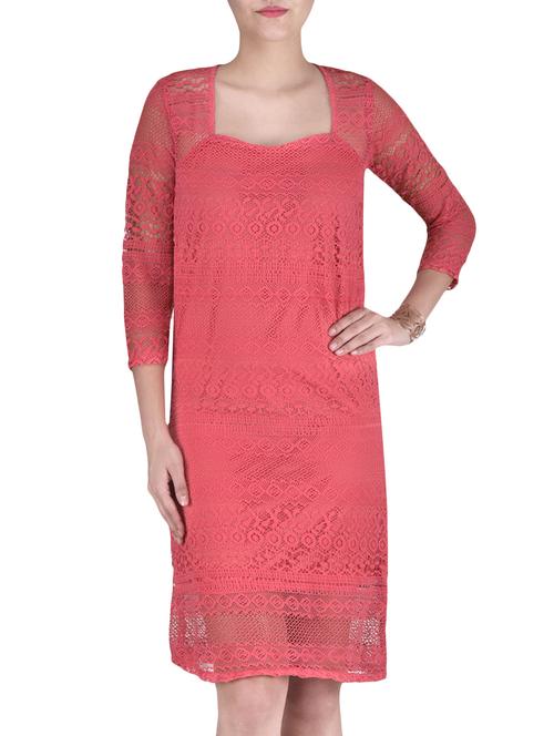 pink net party wear dress - 1306742 - Very Small Image - 1