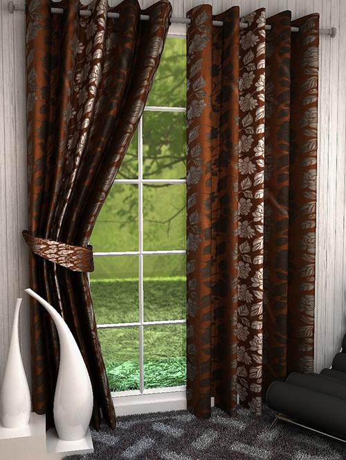 home fantasy beautiful polyester door curtain-2 pcs - 13068122 - Very Small Image - 1