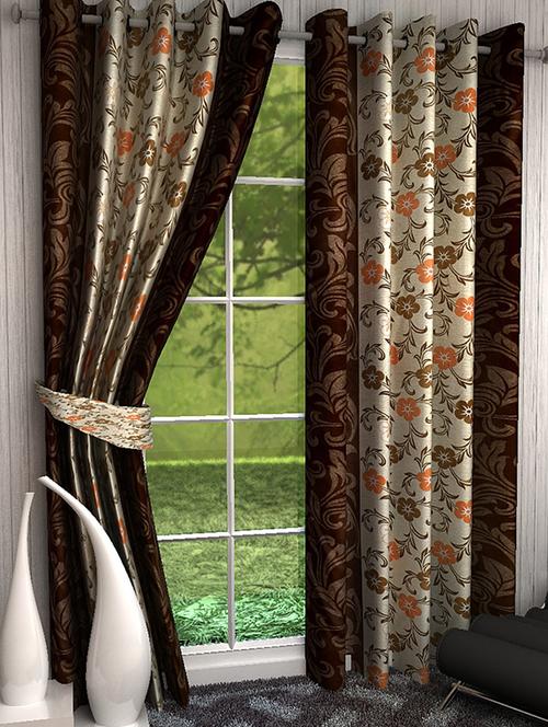 home fantasy beautiful long door curtain-2 pcs - 13068163 - Very Small Image - 1