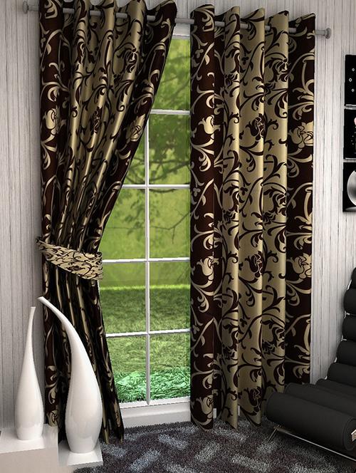 home fantasy beautiful long door curtain-2 pcs - 13068172 - Very Small Image - 1