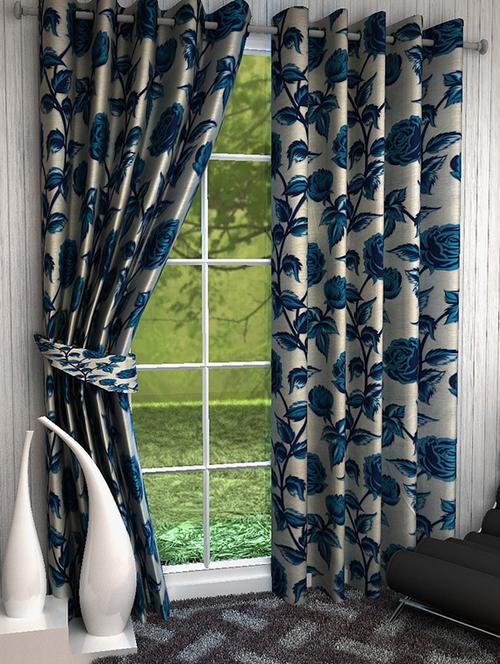 home fantasy beautiful long door curtain-2 pcs - 13068175 - Very Small Image - 1