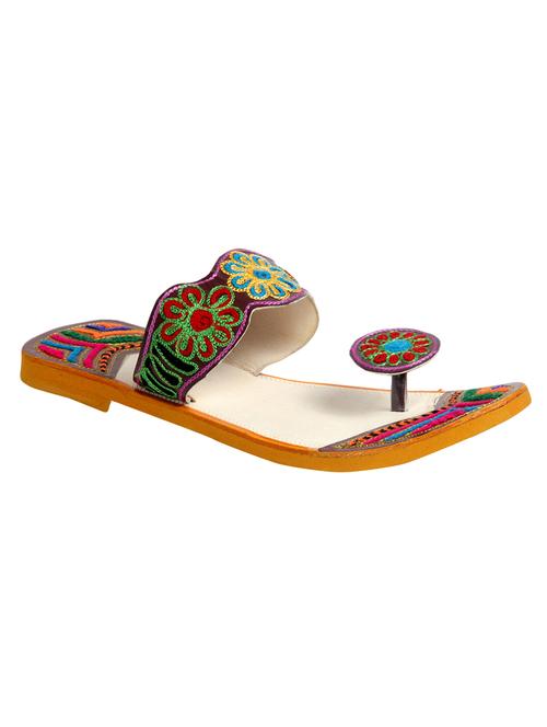 multi colored ethnic kolhapuri - 13068431 - Very Small Image - 1
