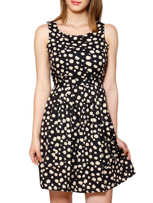 black printed crepe dress - 13069209 - Very Small Image - 1