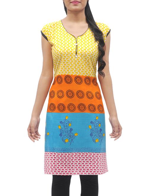 women printed straight kurta - 13070927 - Very Small Image - 1