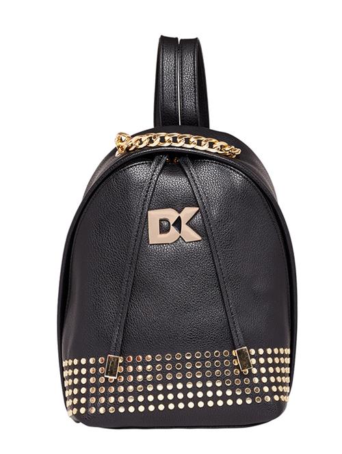 black leatherette rivet backpack - 13072714 - Very Small Image - 1