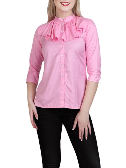 pink viscose regular shirt - 13073529 - Very Small Image - 1