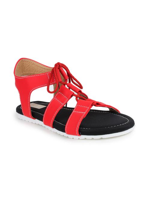 red lace-up sandal - 13073789 - Very Small Image - 1