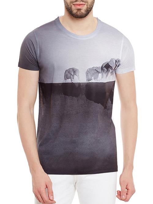 monochrome grey cotton t-shirt - 13077496 - Very Small Image - 1