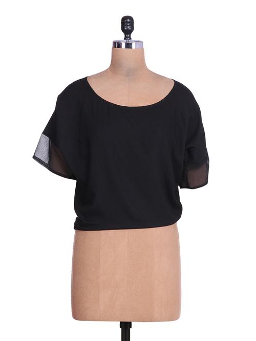 sheer black rayon top - 1307753 - Very Small Image - 1