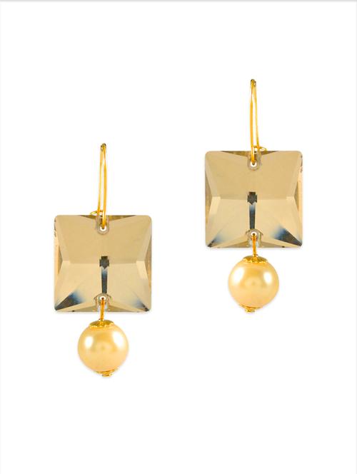 champagne coloured embellished earrings - 13077913 - Very Small Image - 1