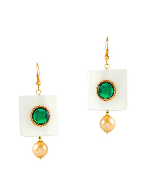 multicoloured embellished metal earrings - 13077936 - Very Small Image - 1