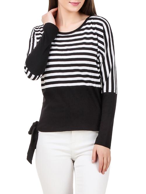 knot detail monochrome striped top - 13078371 - Very Small Image - 1