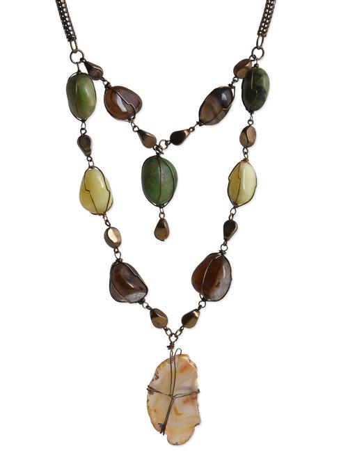 multicolored stone layered necklace - 1307889 - Very Small Image - 1