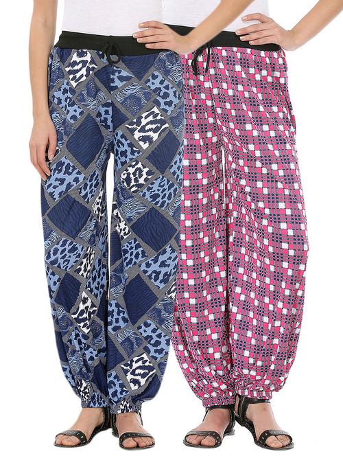 set of 2 multicolored viscose harems - 13080278 - Very Small Image - 1
