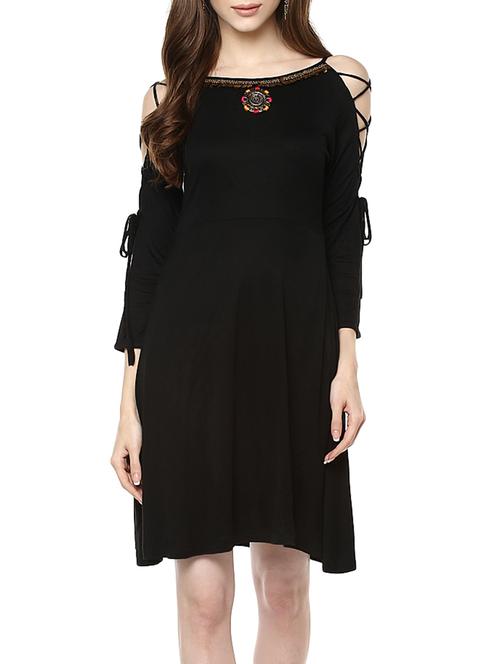 black jersey shift dress - 13081880 - Very Small Image - 1