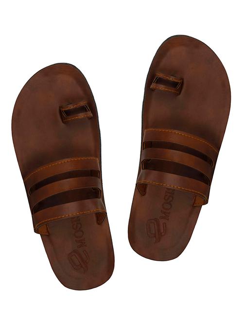 tan leatherette slip on slipper - 13085369 - Very Small Image - 1