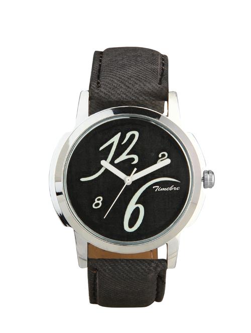 timebre men ebony black casual analog watch - 13086332 - Very Small Image - 1