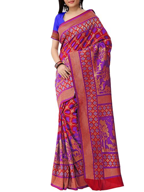 red paithani saree - 13086533 - Very Small Image - 1