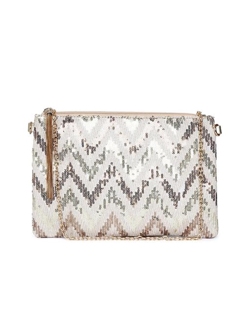 gold polyester clutch - 13086599 - Very Small Image - 1